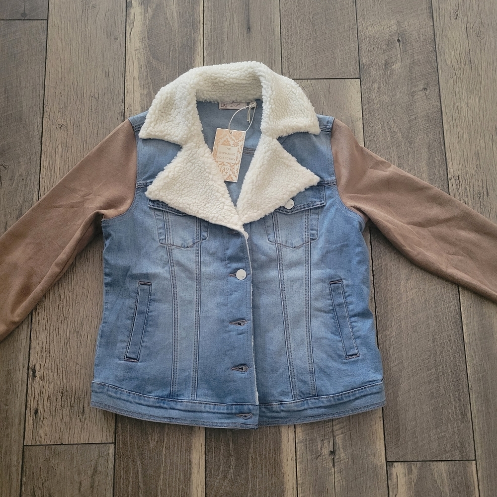 DG2 diane gilman denim jacket